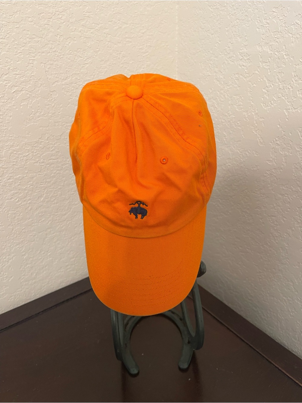 Brooks Brothers Orange Baseball Cap with Navy Logo